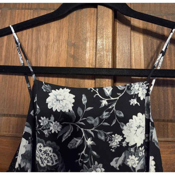 WAYF Posie Floral Flowy Strappy Camisole Floral Black/Purple xxL Boho Fairy - Picture 4 of 5